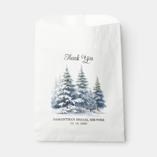 Bolsa De Papel Bosque de pinos de invierno Nieve en amor Gracias