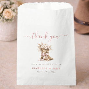 Bolsa De Papel Botas Florales de Vaquera Pequeña Fiesta de Bebé A