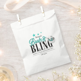 Bolsa De Papel Botas 'n Bling Disco Despedida de Soltera Teal ID9