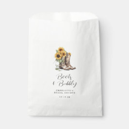 Bolsa De Papel Botas rústicas de girasol y despedida de soltera b