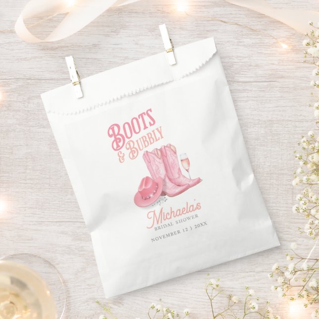 Bolsa De Papel Botas y Burbujas Fiesta de Despedida de Soltera Va (Cortado)