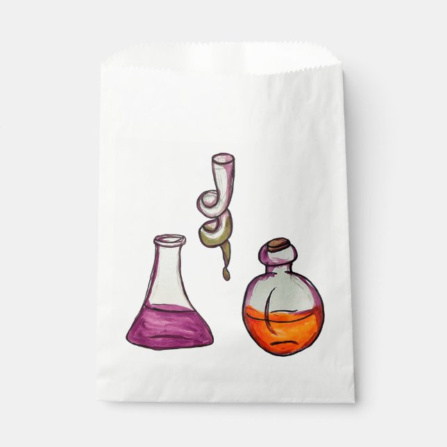Bolsa De Papel Botellas de poción de científicos enfermos (Anverso)