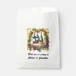 Bolsa De Papel Botellas de vino acuático uvas viñedos de vino
