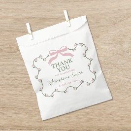 Bolsa De Papel Bow con Baby Shower de Vine de Flor