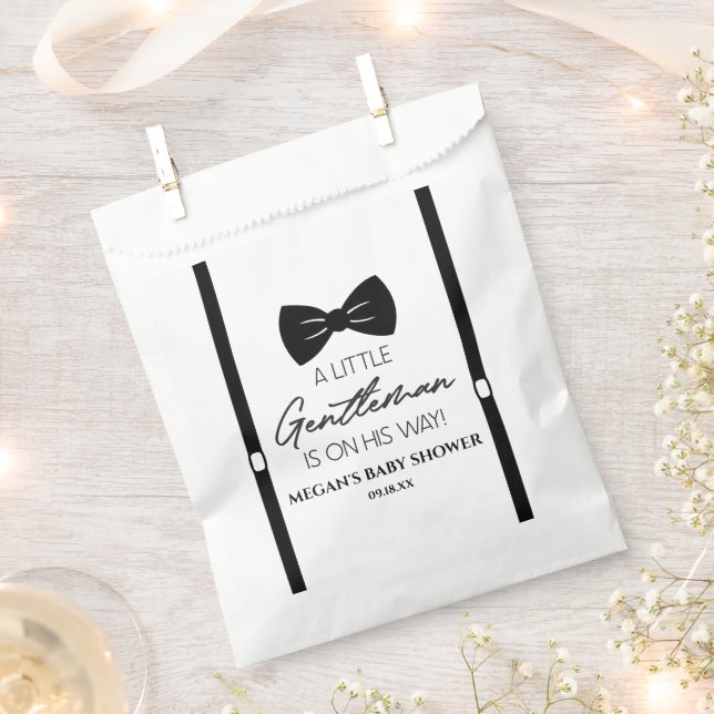Bolsa De Papel Bowtie Suspende un pequeño Baby Shower (Cortado)
