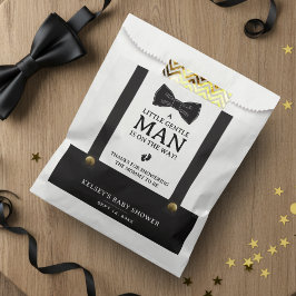 Bolsa De Papel Boy Baby Shower A Little Gentleman Suspenders