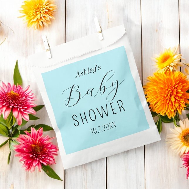 Bolsa De Papel Boy Baby Shower Blue Elegant (Subido por el creador)