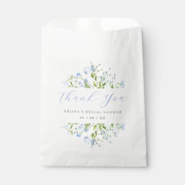 Bolsa De Papel Bridal Bridal Floral Azul Claro Gracias