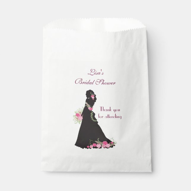 Bolsa De Papel Bridal Shower Favor Silhouette (Anverso)