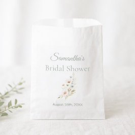 Bolsa De Papel Bridal Shower Wildflower Garden Party Guest