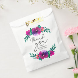 Bolsa De Papel Brillante y audaz Colorful Florals ducha de novia
