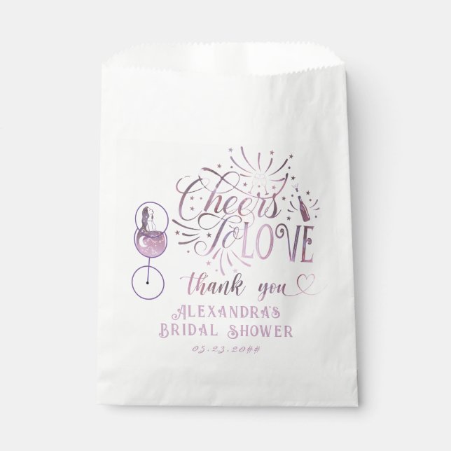 Bolsa De Papel Brindis por el Amor Cata de Vinos Elegante Despedi (Anverso)