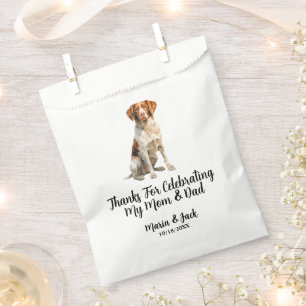 Bolsa De Papel Brittany Spaniel Cóctel de Mascotas Boda