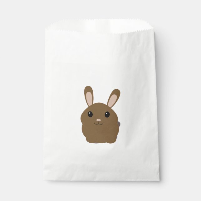 Bolsa De Papel Brown Personalizado Bunny (Anverso)