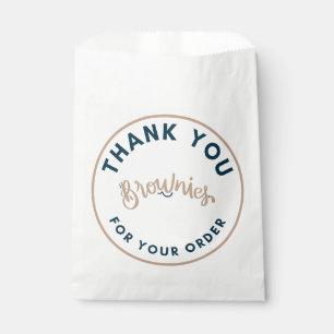 Bolsa De Papel Brownies Retro gracias por su pedido