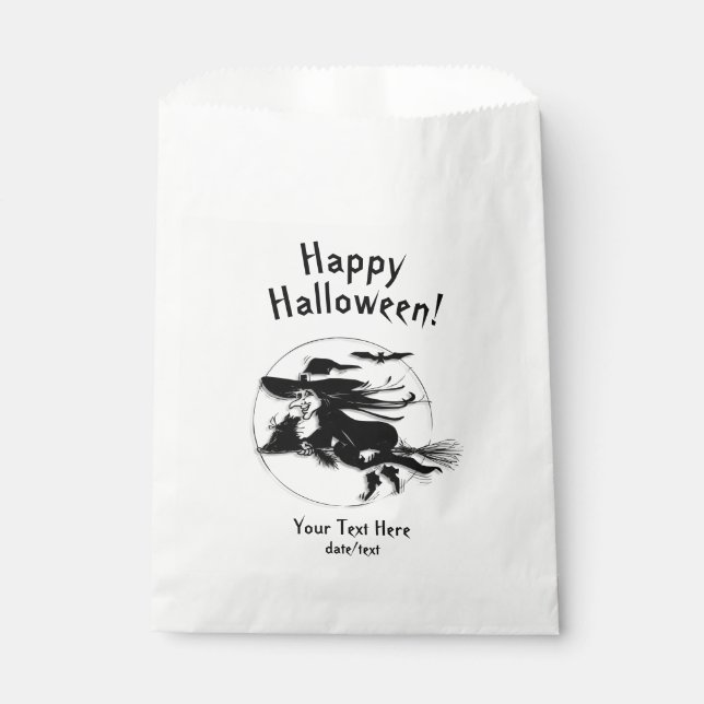 Bolsa De Papel Bruja de Halloween (Anverso)
