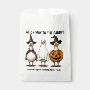 Bolsa De Papel Bruja de Halloween Ganso Divertido