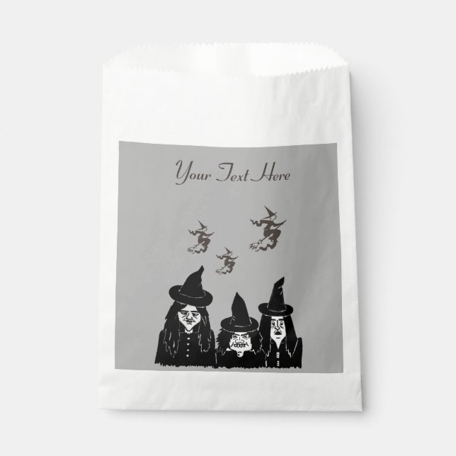 Bolsa De Papel brujas graciosas asustan el diseño de halloween (Anverso)