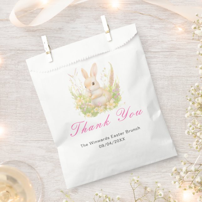 Bolsa De Papel Brunch de Pascua de conejo de primavera (Cortado)