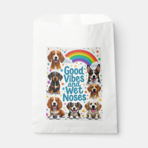 Bolsa De Papel Buenas vibras y narices húmedas Doodles juguetones