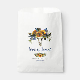 Bolsa De Papel Buey Boda de la Marina Rusa Blue Sunflower