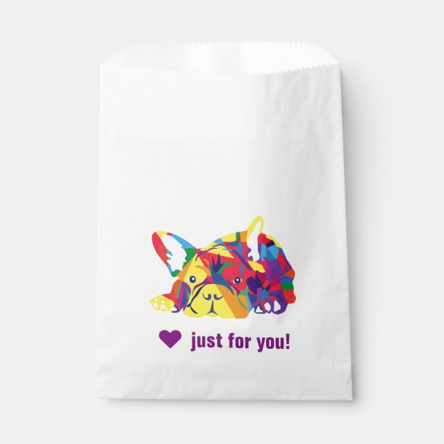 Bolsa De Papel Bulldog Francés Dulce (Anverso)