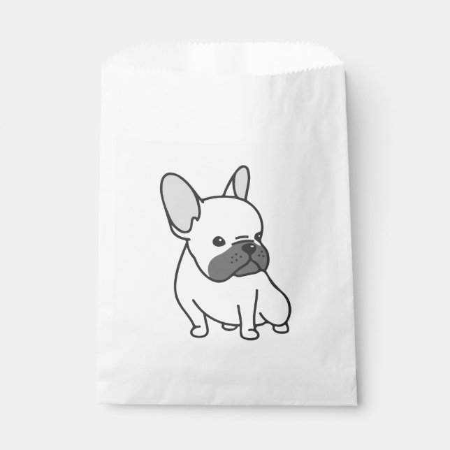 Bolsa De Papel Bulldog francés lindo cachorro perro Fiesta francé (Anverso)
