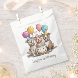 Bolsa De Papel Bulldoges de cumpleaños felices
