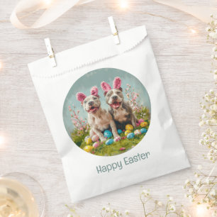 Bolsa De Papel Bulldoges felices de Pascua