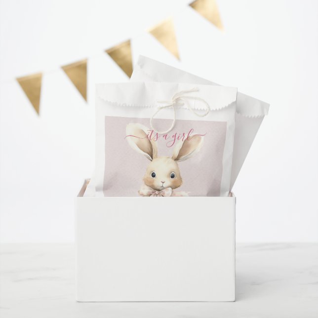 Bolsa De Papel Bunny Baby Shower Chica (Fiesta)