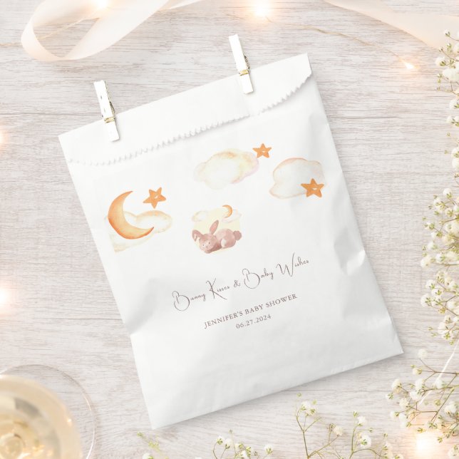 Bolsa De Papel Bunny Dreams Neutral Baby Shower (Cortado)