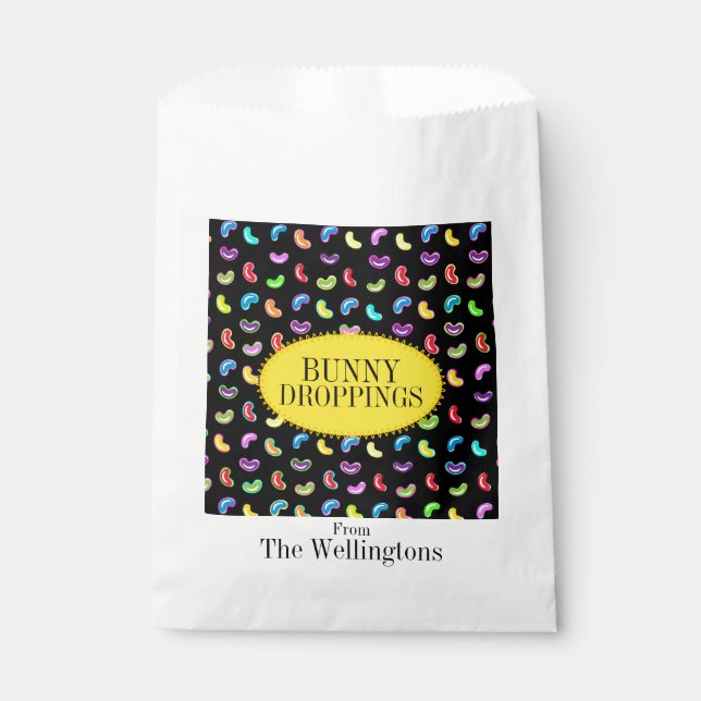 Bolsa De Papel Bunny Droppings Jelly Beans Favor Bags (Anverso)