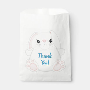 Bolsa De Papel Bunny Rabbit Birthday Party Blue