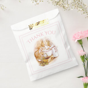 Bolsa De Papel Bunny Rabbit Pink Baby Shower
