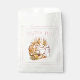 Bolsa De Papel Bunny Rabbit Pink Baby Shower