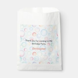 Bolsa De Papel Burbujas y Aletas Cumpleaños Infantiles