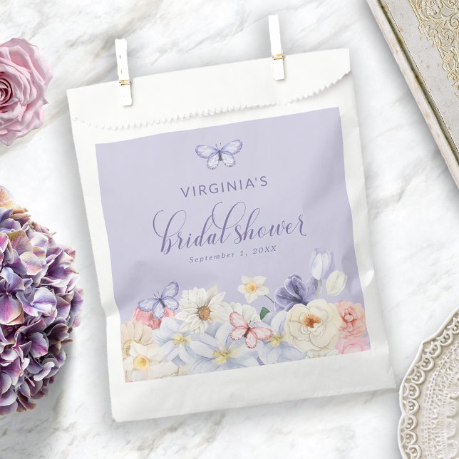 Bolsa De Papel Butfly Bridal Shower (Butterfly Bridal Shower Favor Bag
)