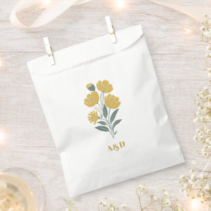Bolsa De Papel Buttercup Boda amarillo-moderno floral