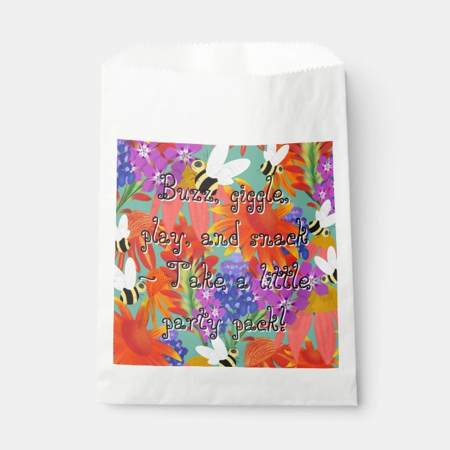 Bolsa De Papel BuzzAmongBlooms CandyFavors (Anverso)