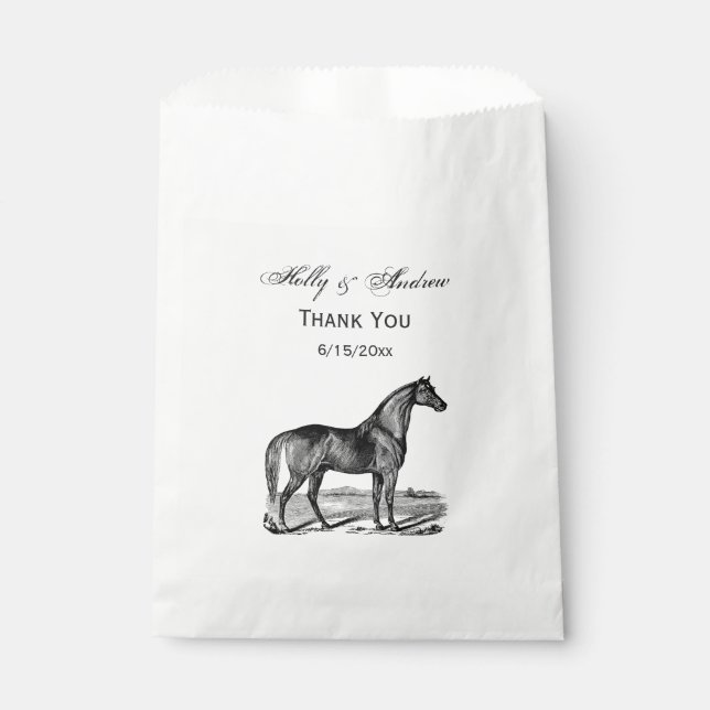 Bolsa De Papel Caballo Antiguo de Pie (Anverso)