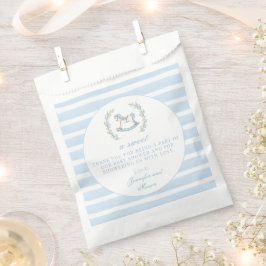 Bolsa De Papel Caballo azul lindo bohemio bebé ducha gracias