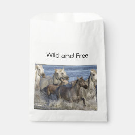 Bolsa De Papel Caballos galopando en el agua