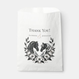 Bolsa De Papel Caballos y flores de bodas rurales