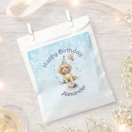 Bolsa De Papel Cachorro con Fiesta Gorra Cumpleaños