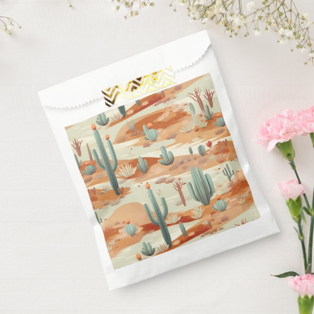Bolsa De Papel Cactus de paisaje desértico (Sellado)