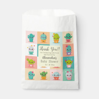 Bolsa De Papel Cactus Kawaii Baby Shower Gracias