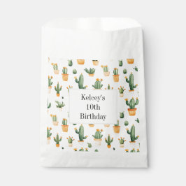 Bolsa De Papel Cactus pulido en blanco