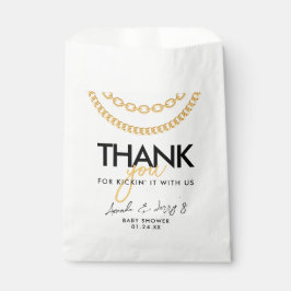 Bolsa De Papel Cadena de enlace cubana de oro Hip Hop Baby Shower