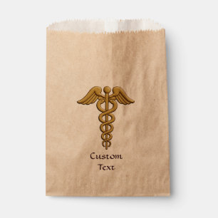 Bolsa De Papel Caduceus dorado