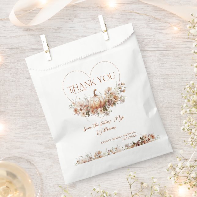 Bolsa De Papel Cae enamorado de la Calabaza Flor salvaje Ducha de (Cortado)